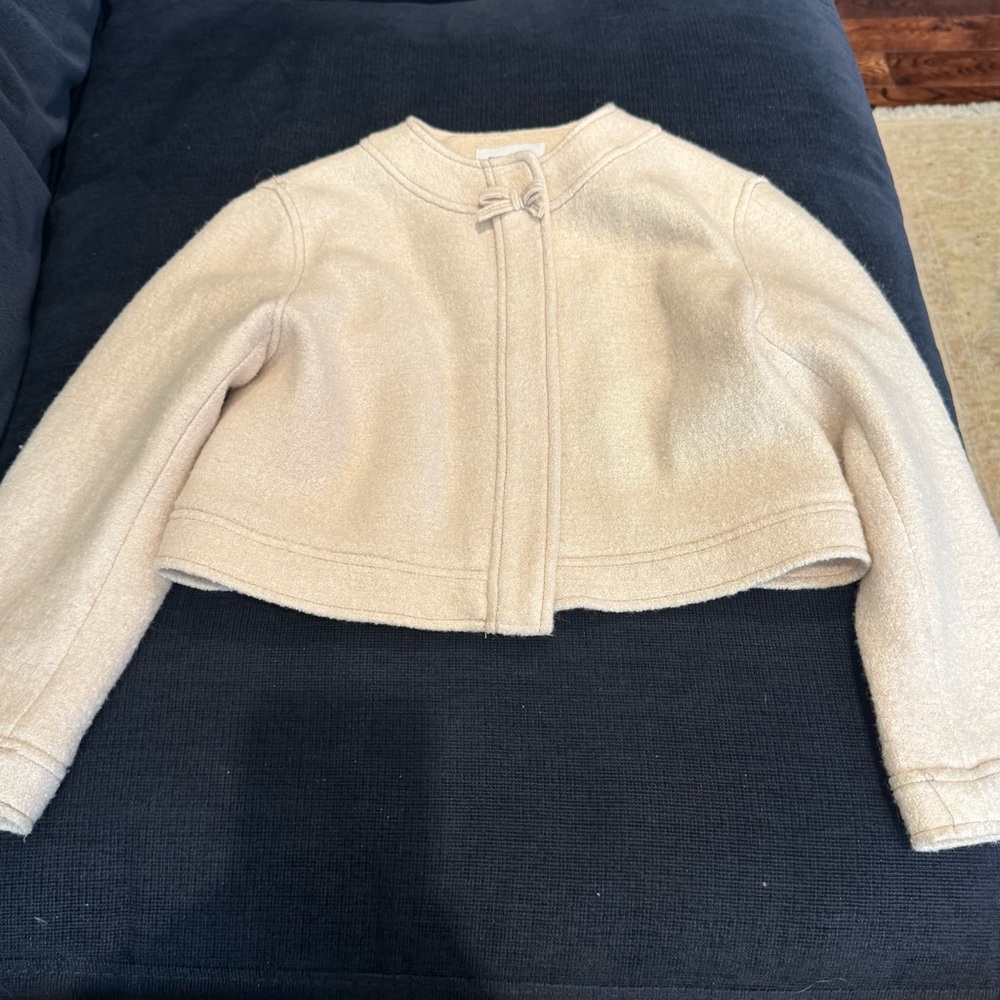 Zara Beige Jacket with Textured Lining